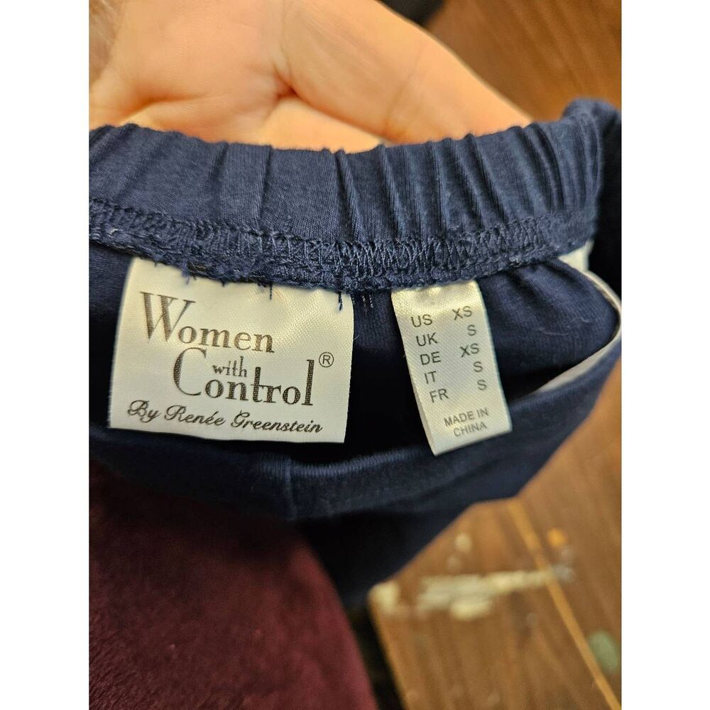 Women with Control Blue Stretch Skinny Pants Lacey Ankle Womens Size XS - Picture 5 of 9